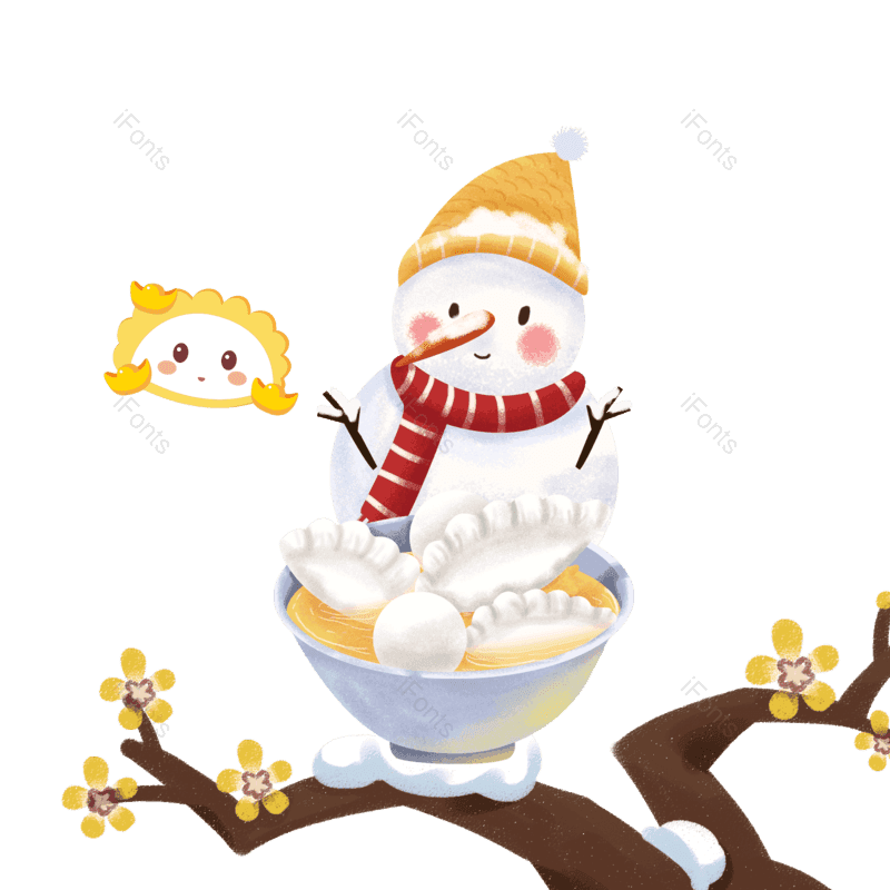 元素图片,饺子元素,插画PNG,可爱免抠素材